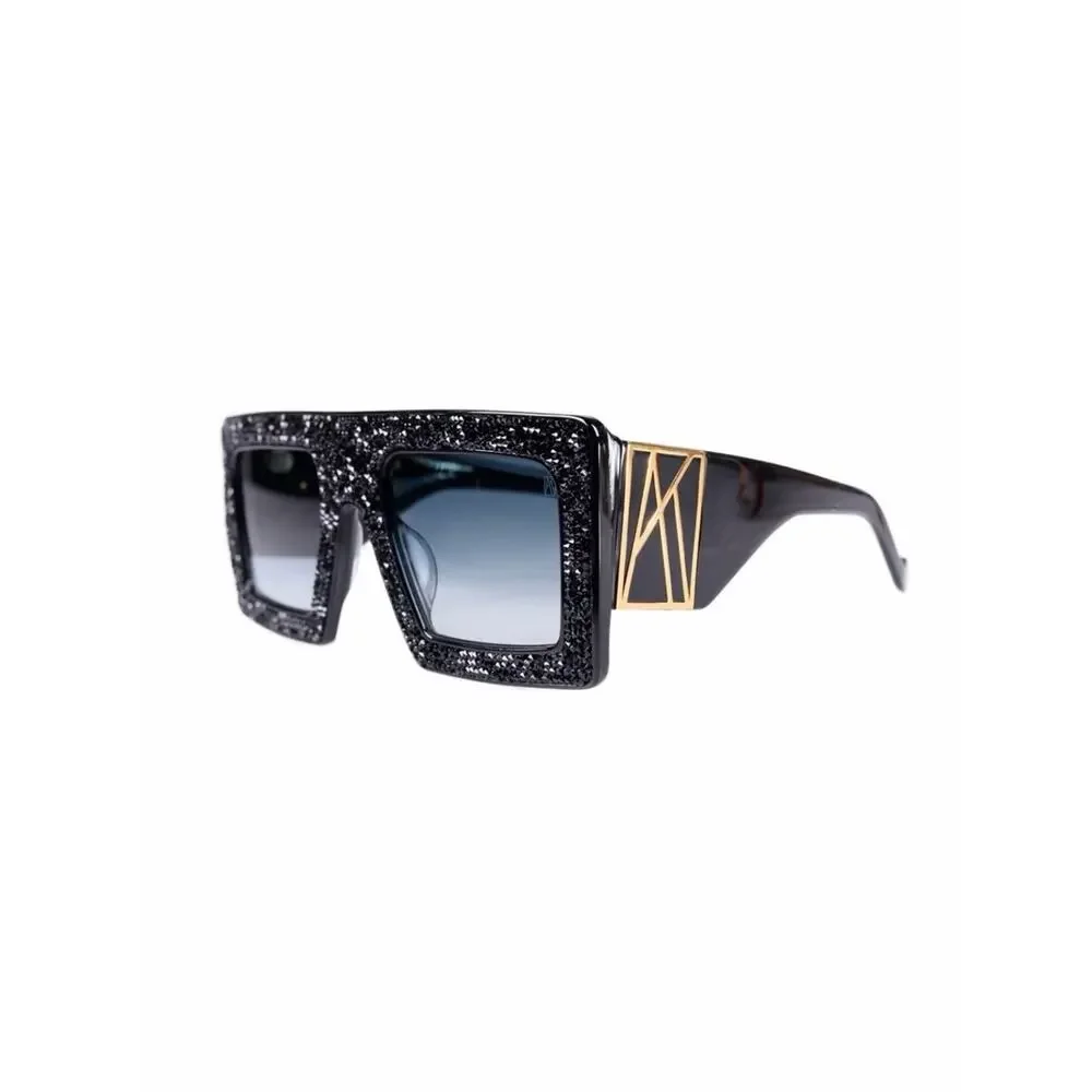 New Anna Karin Karlsson Mother Beep Black Crystal Sunglasses Authentic